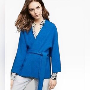 Anthropologie Sleeping on Snow cardigan, small, blue